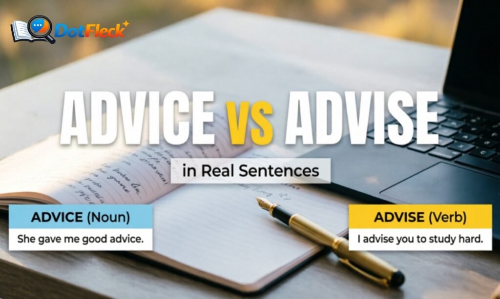 Advice and Advise in Real Sentences