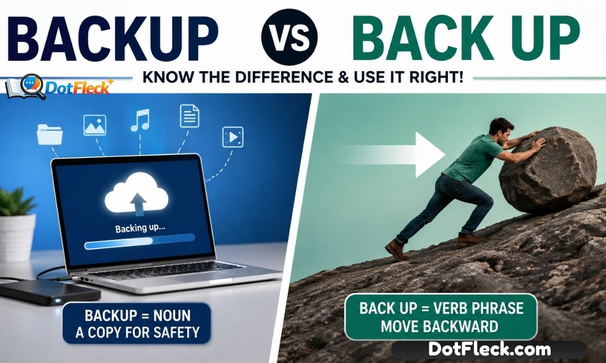 Backup vs Back Up