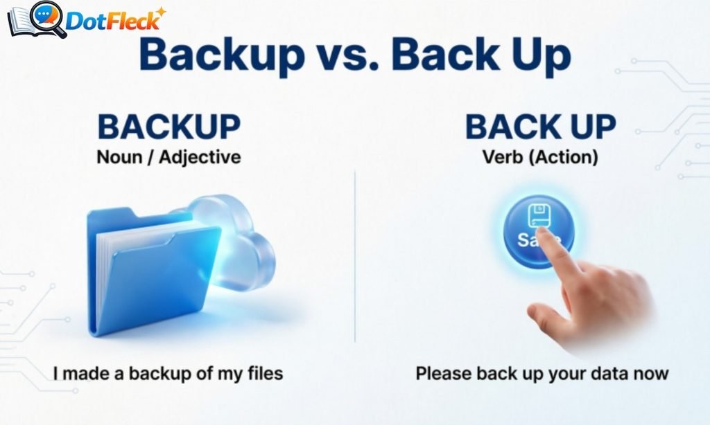 Backup vs Back Up The Core Difference