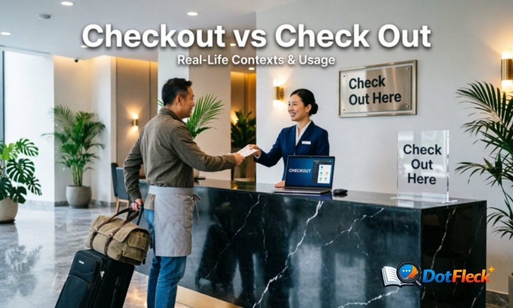 Checkout vs Check Out in Real-Life Contexts