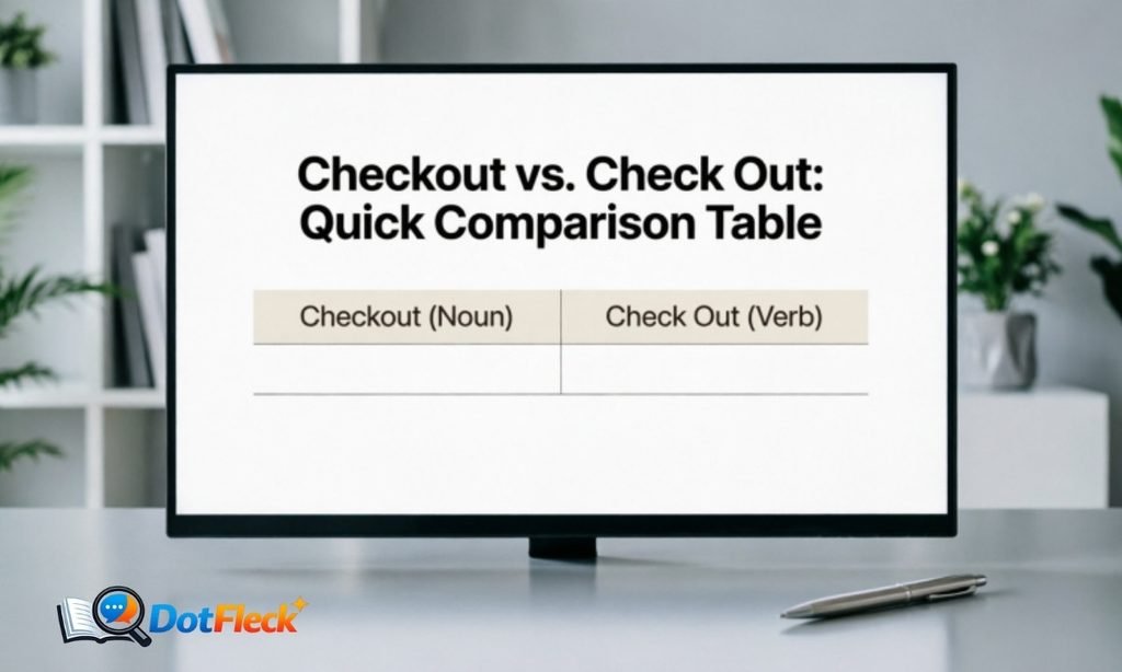 Checkout vs Check Out Quick Comparison Table