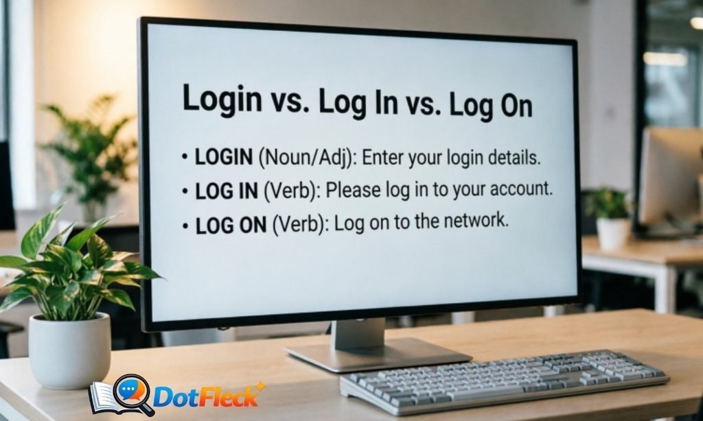 Login vs. Log In vs. Log On