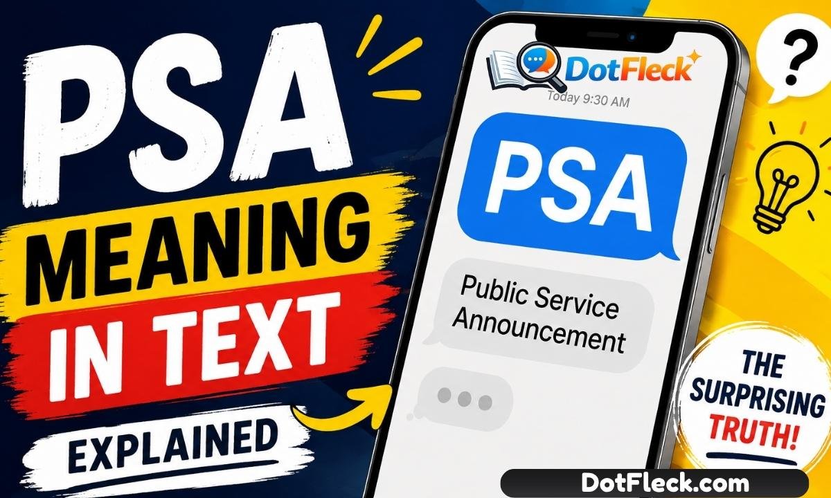 PSA Meaning in Text