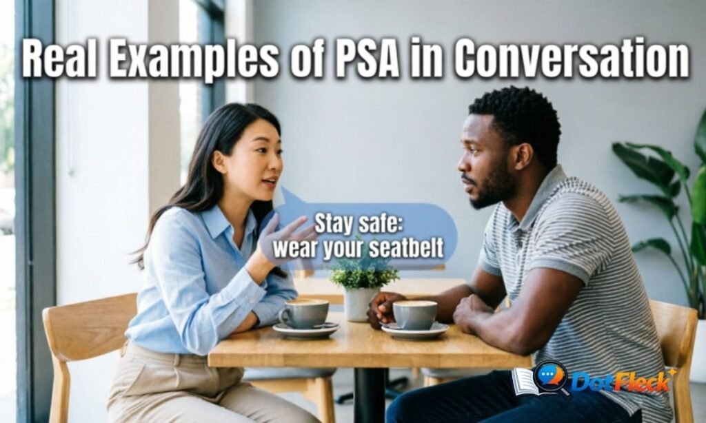 Real Examples of PSA in Conversation