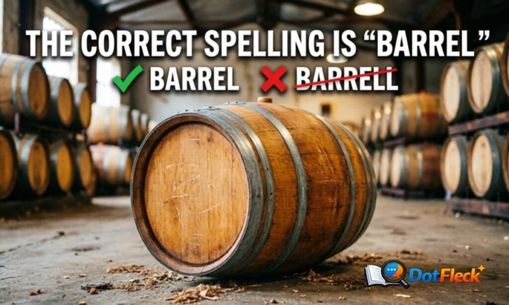 The Correct Spelling Is Barrel