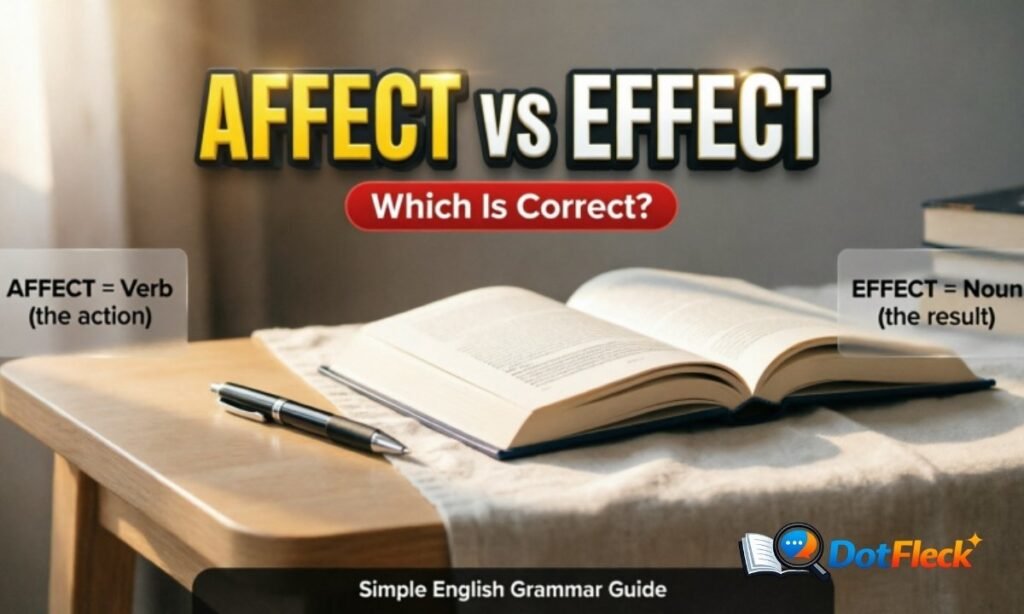 Which Is Correct  Affect vs Effect in Simple English