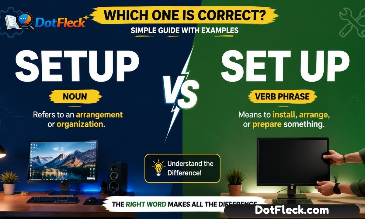 setup vs set up