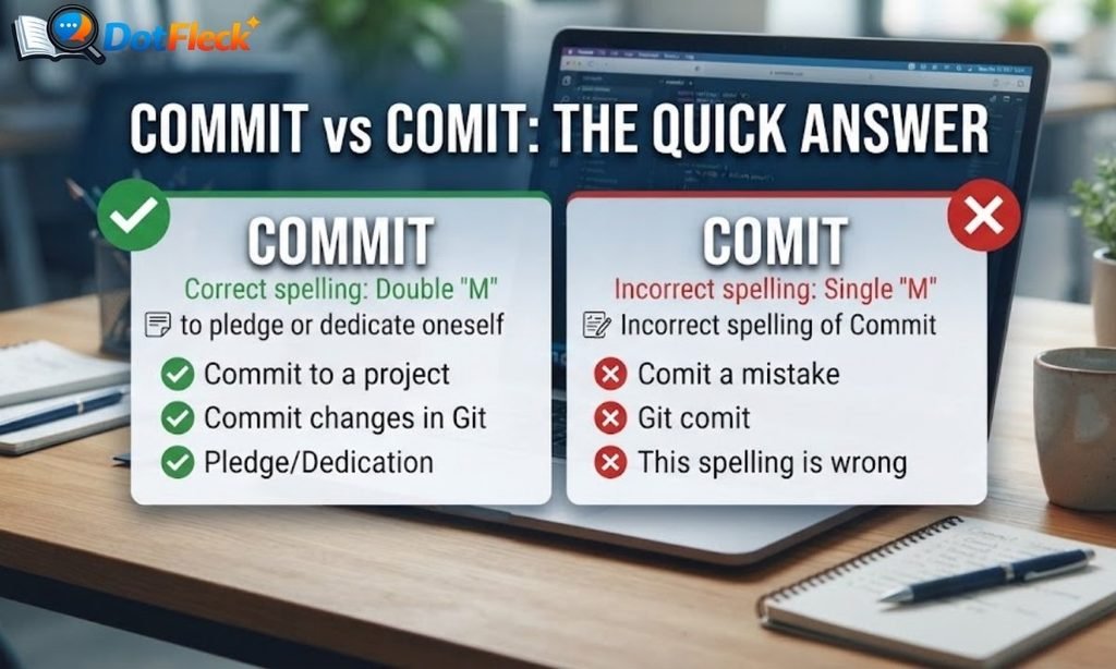 Commit vs Comit The Quick Answer