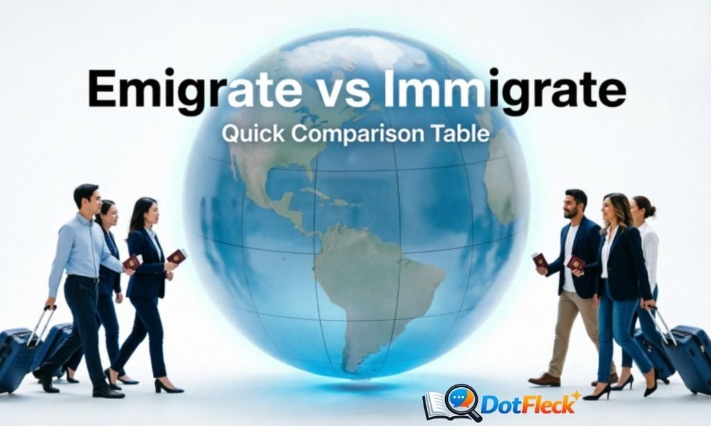 Emigrate vs Immigrate Quick Comparison Table