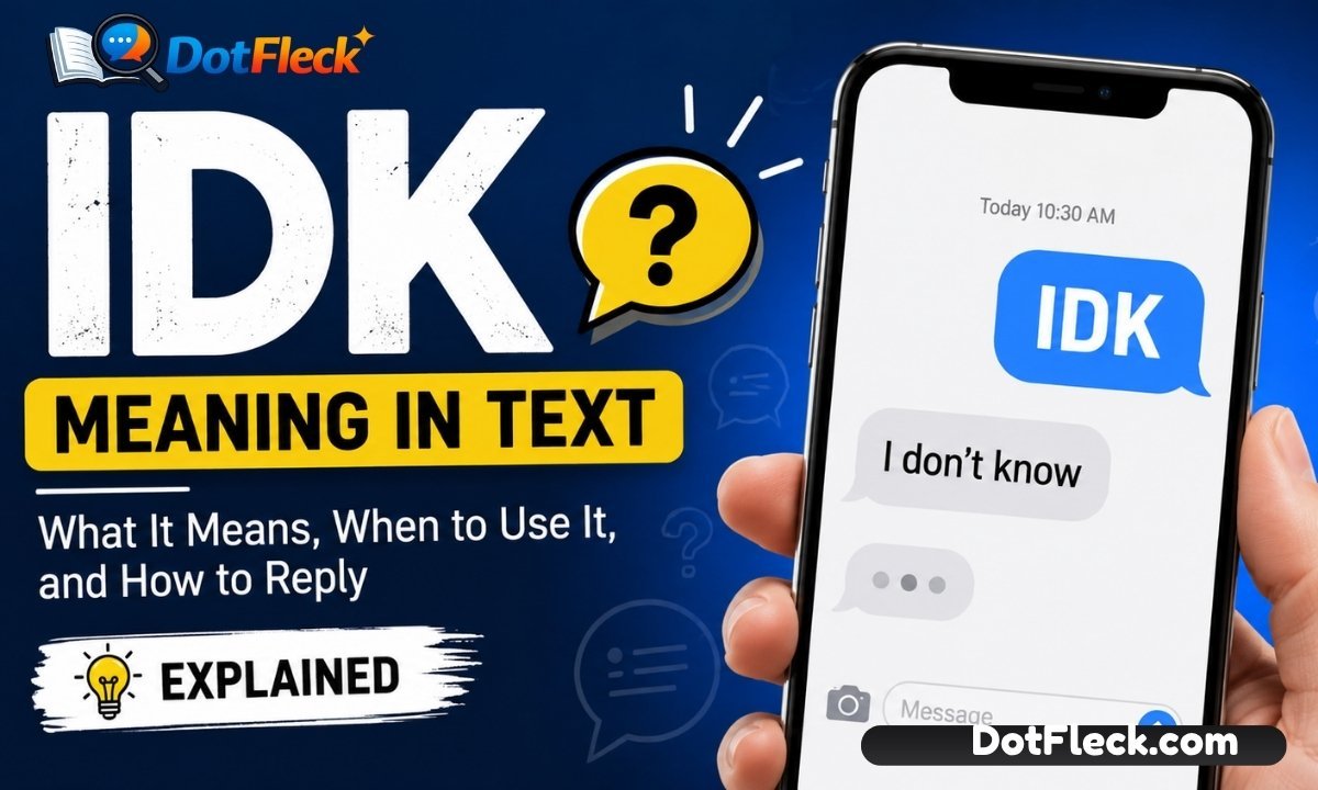 IDK Meaning in Text