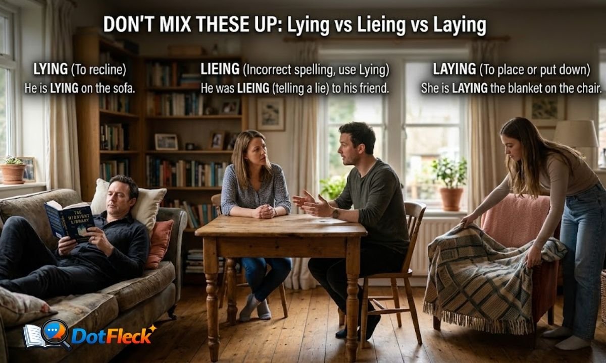 Lying vs Lieing vs Laying