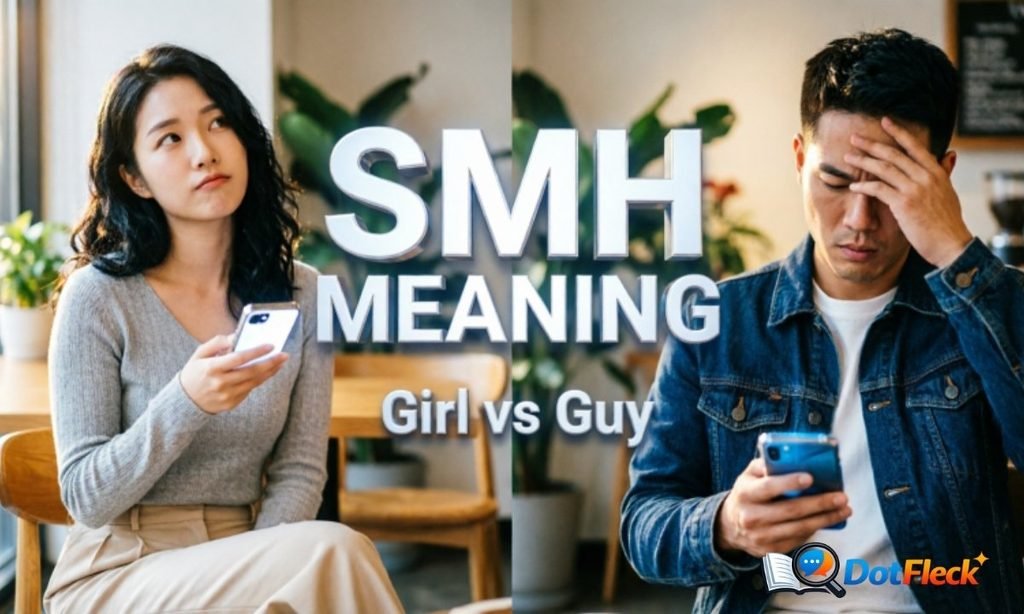 SMH meaning in text from Girl and Guy