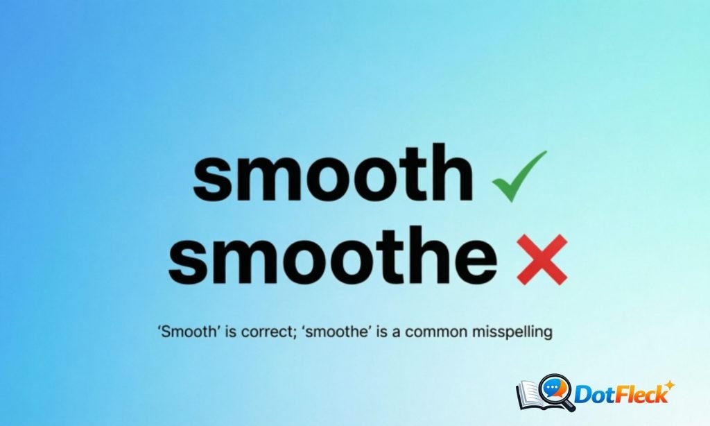 Smooth vs. Smoothe What the Difference