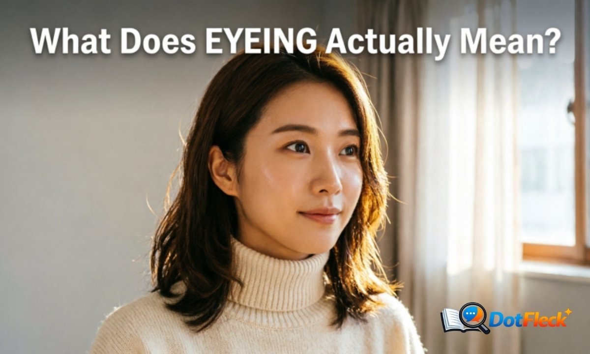 What Does Eyeing Actually Mean