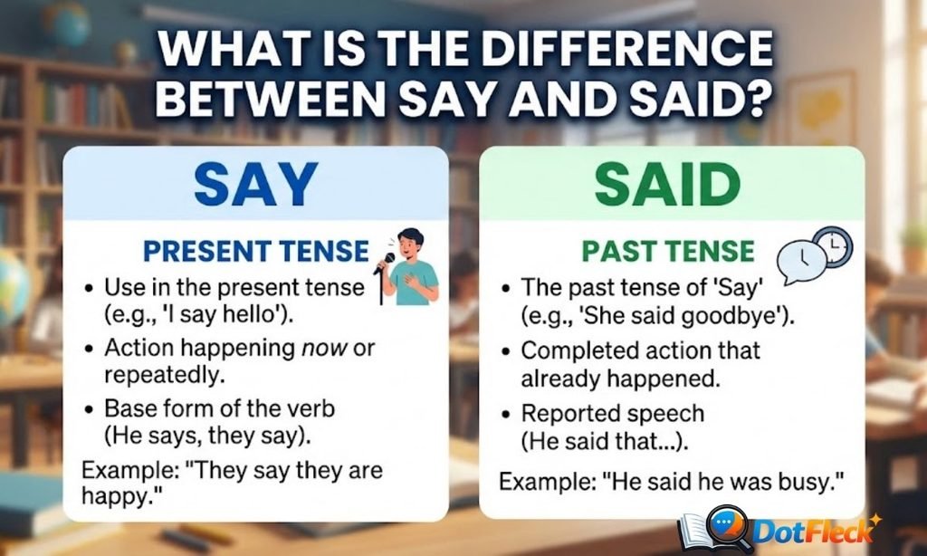 What Is the Difference Between Say and Said