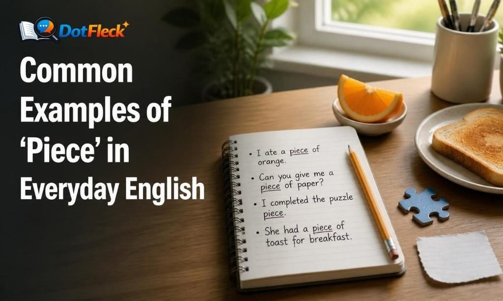 Common Examples of Piece in Everyday English