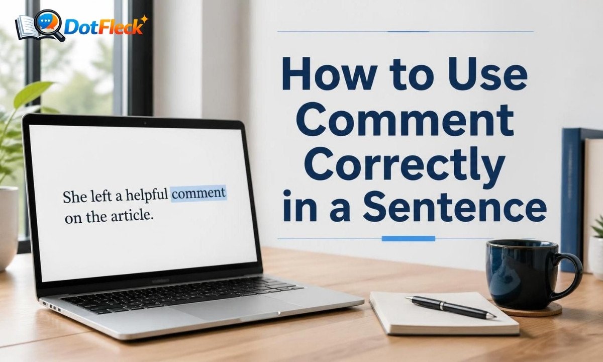 How to Use Comment Correctly in a Sentence