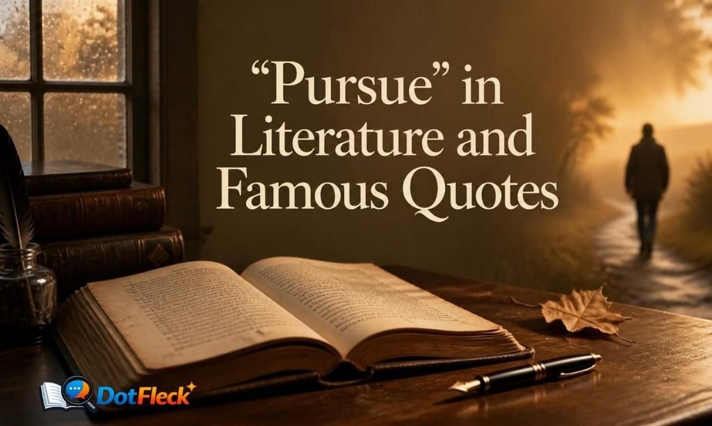 Pursue in Literature and Famous Quotes
